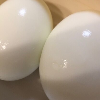 ちょうど良い固さの茹で卵が出来ました(*^_^*)ごちそうさまでした^o^